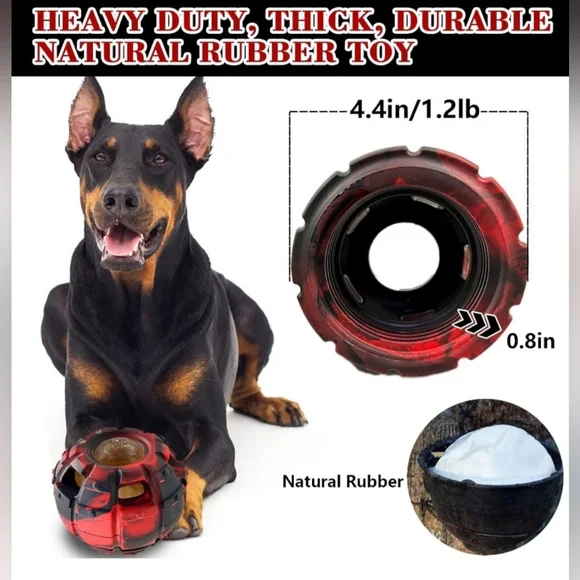 Yipetor Dog Toy, Frozen Treats to Keep Dogs Busy, Interactive Large, RED - Picture 9 of 13